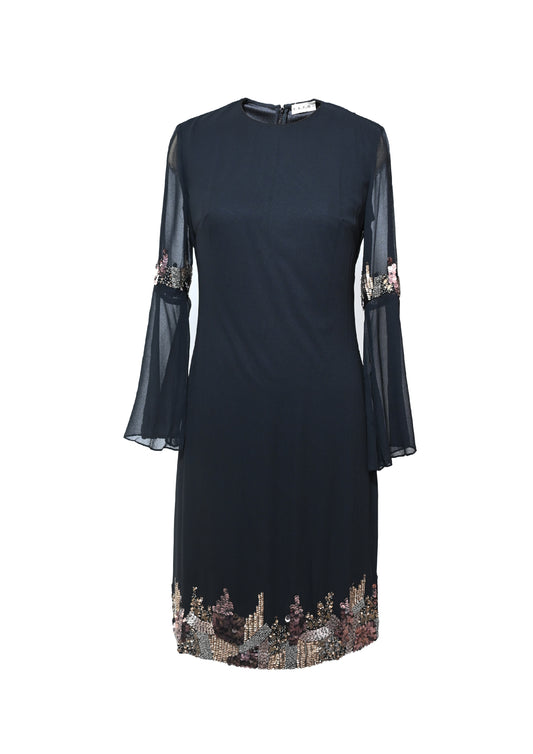 Bell sleeve reshmi dress-black