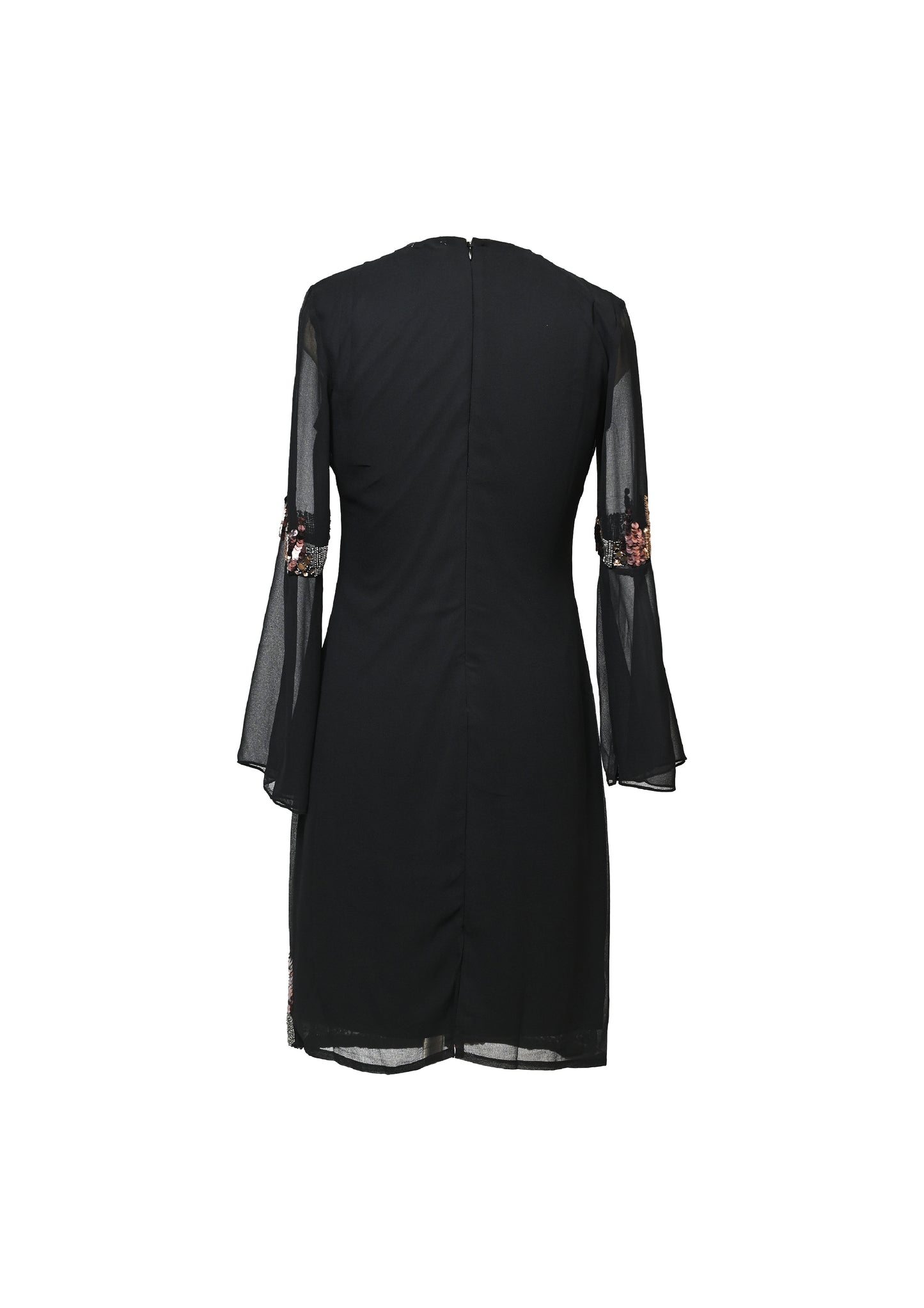 Bell sleeve reshmi dress-black