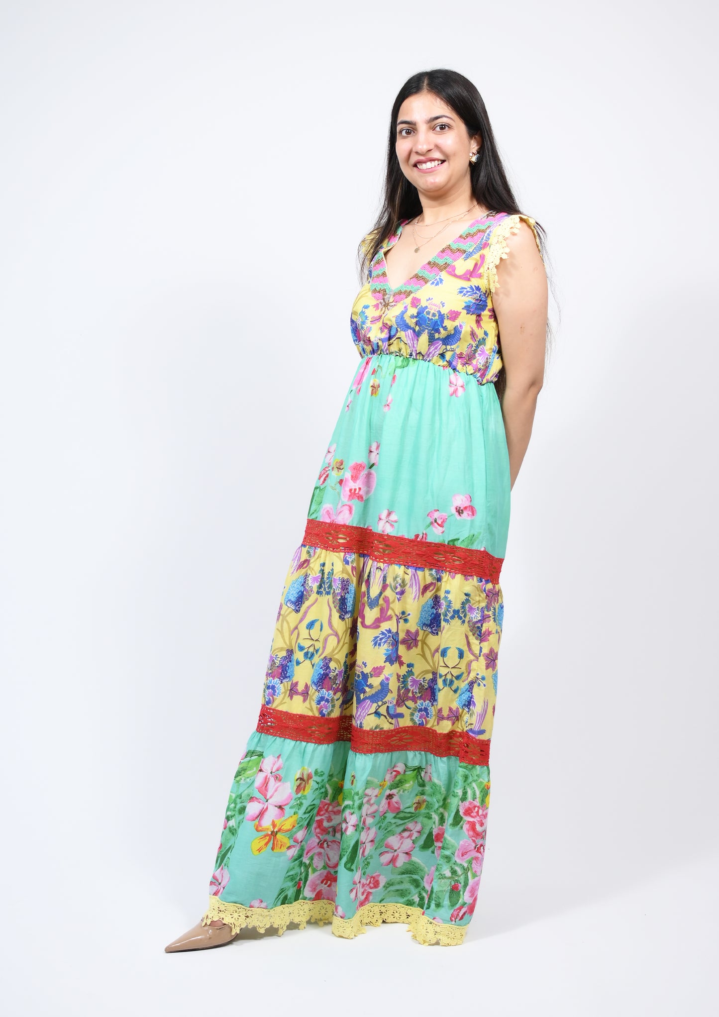 Mandarian boho dress