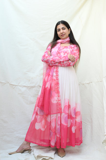 Blush pink Anarkali set