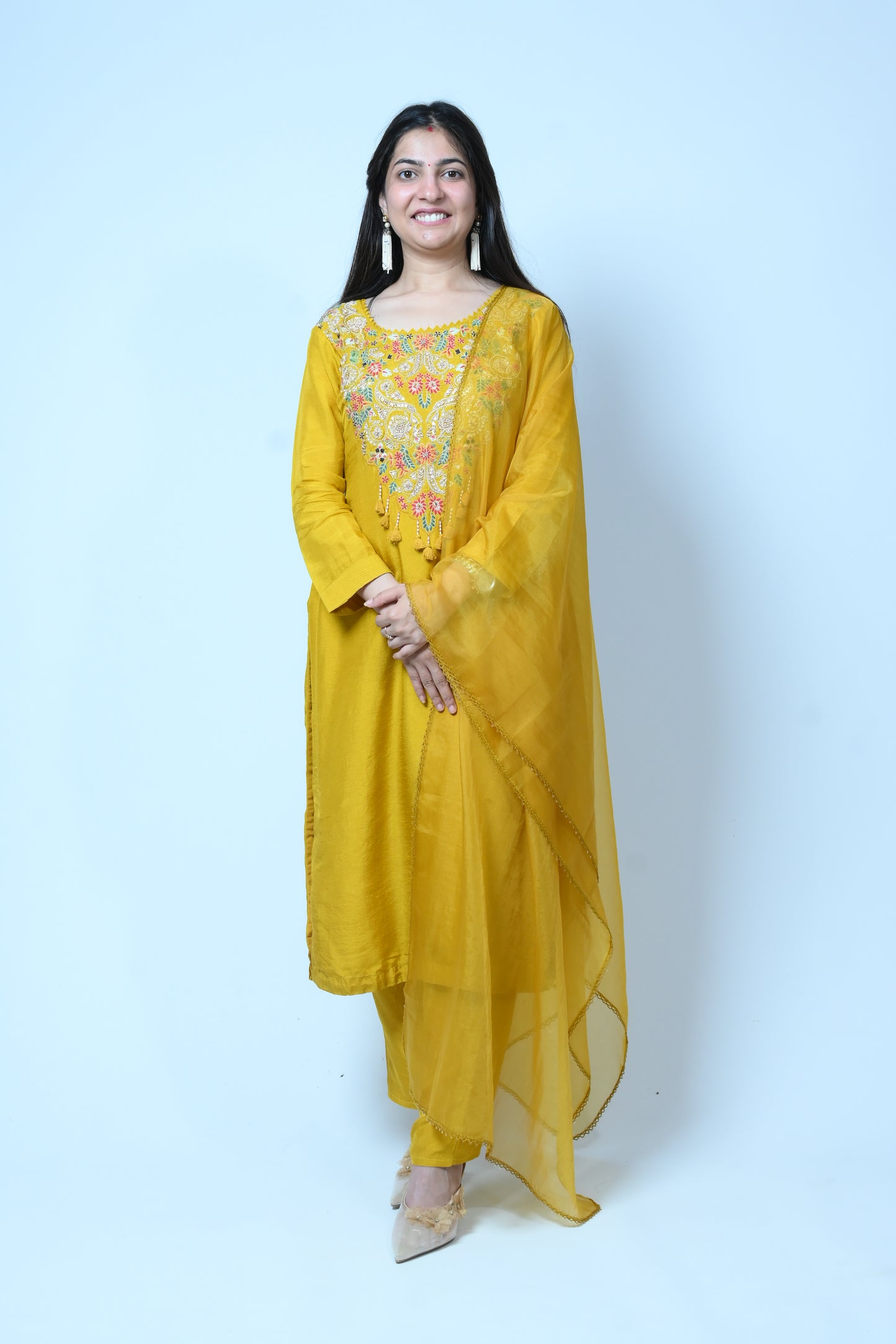 Pataudi festive set-yellow