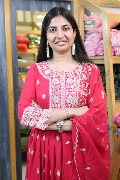 Red teej suit