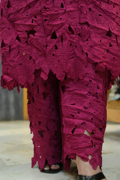 Pakistani coord violet red