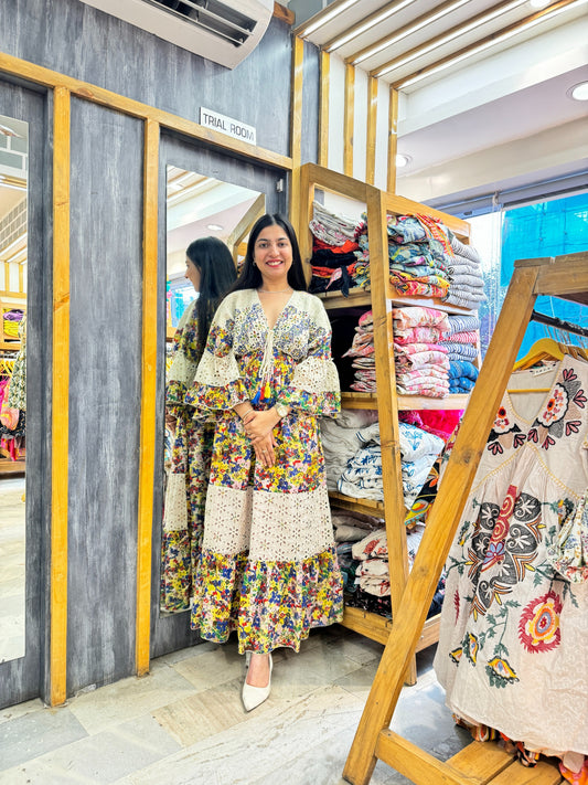 Forest colourful flower dress