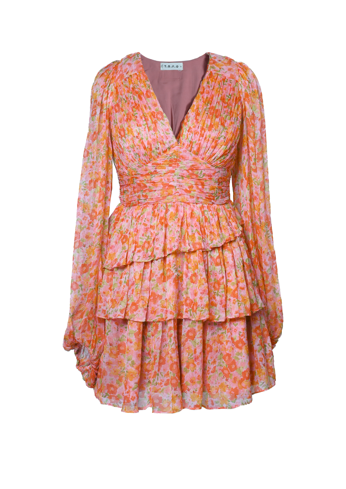 Orange squash printed dress