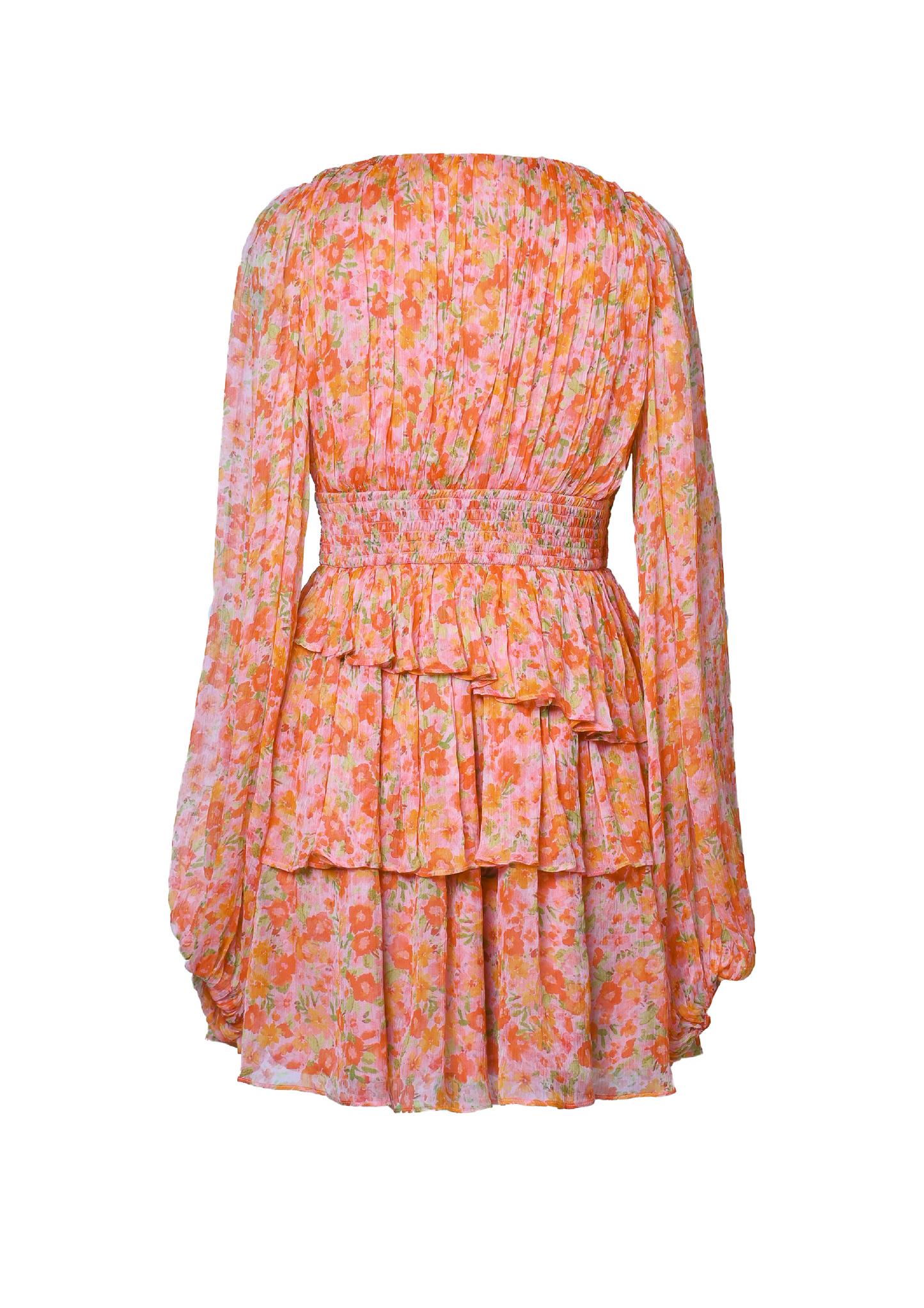 Orange squash printed dress