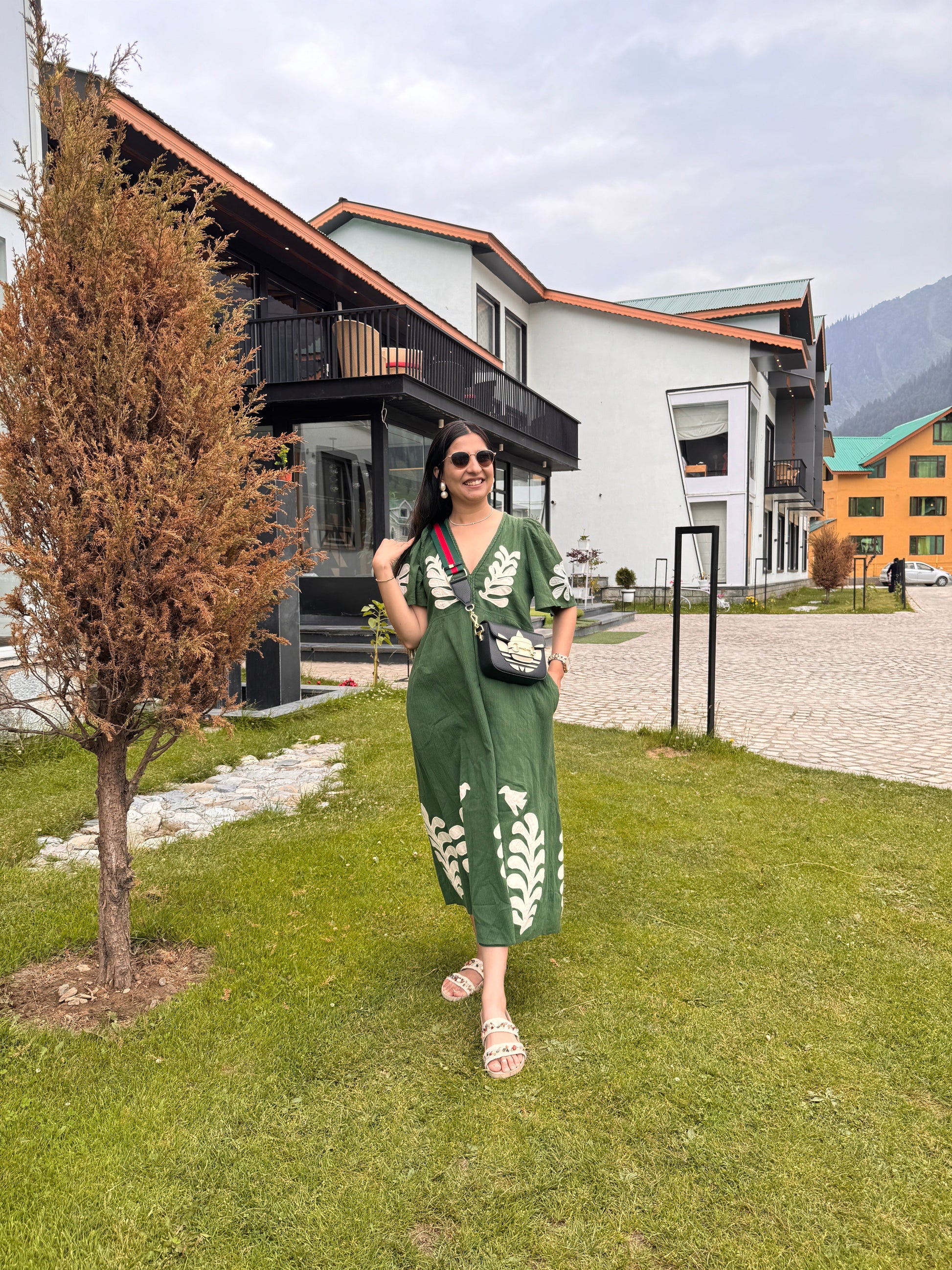 Bird sonmarg dress green - Yáshicá