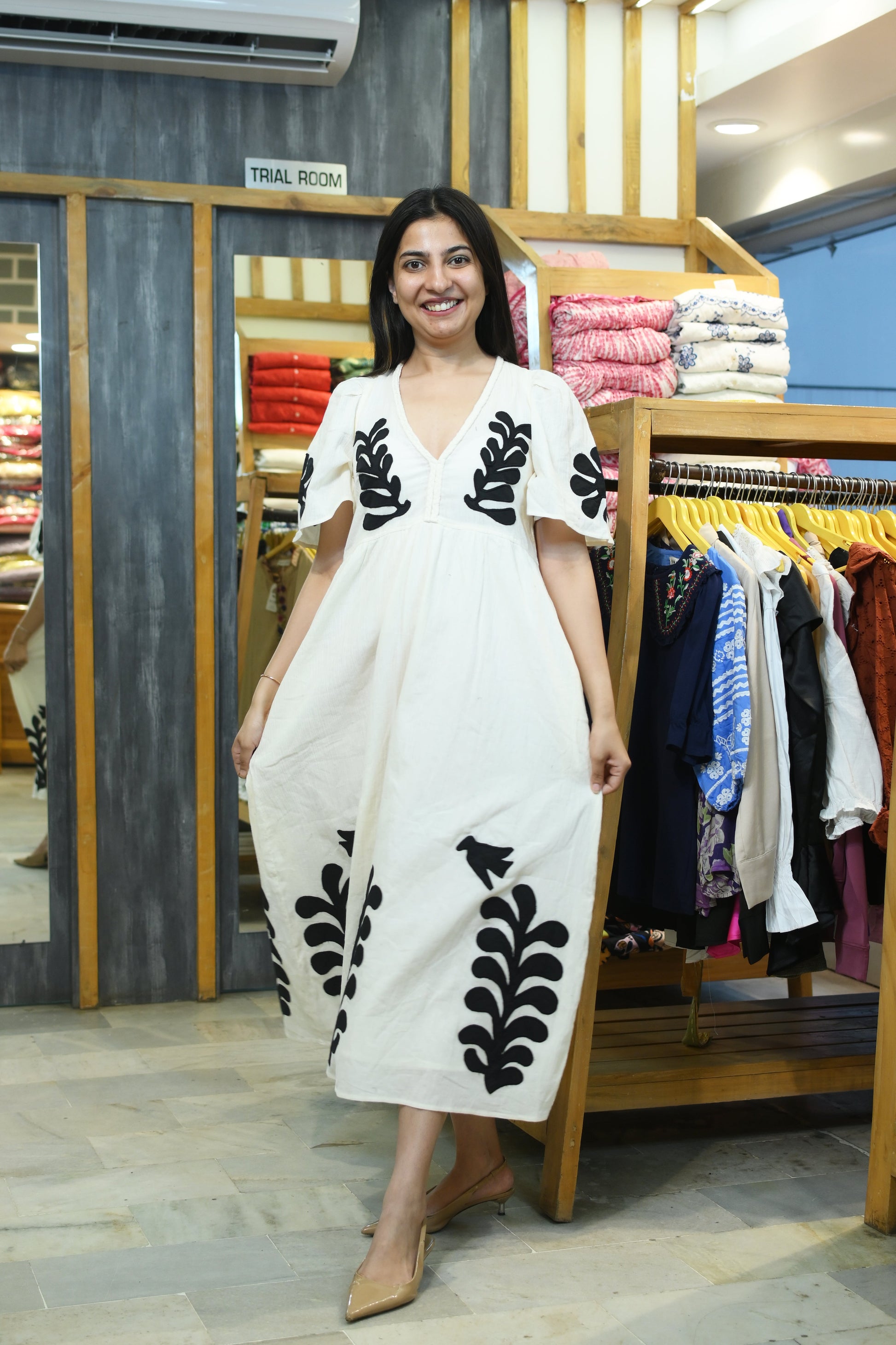 Bird sonmarg dress white - Yáshicá