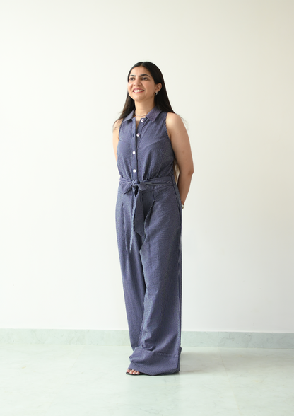 Taxedo jumpsuit